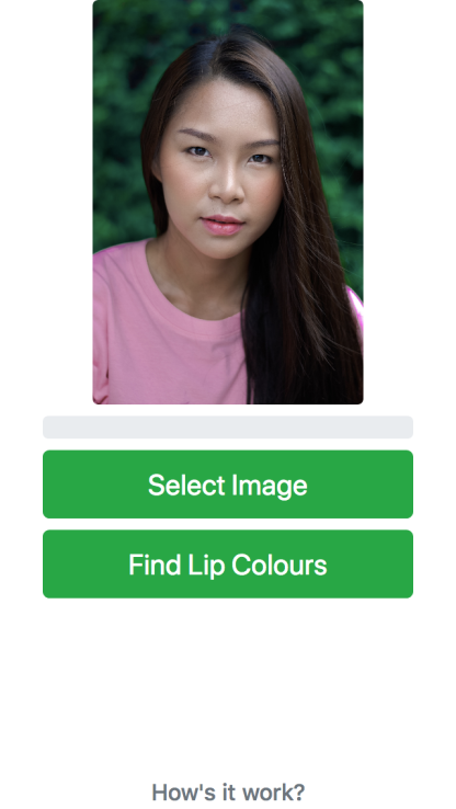 Lip Colour Finder Home Page